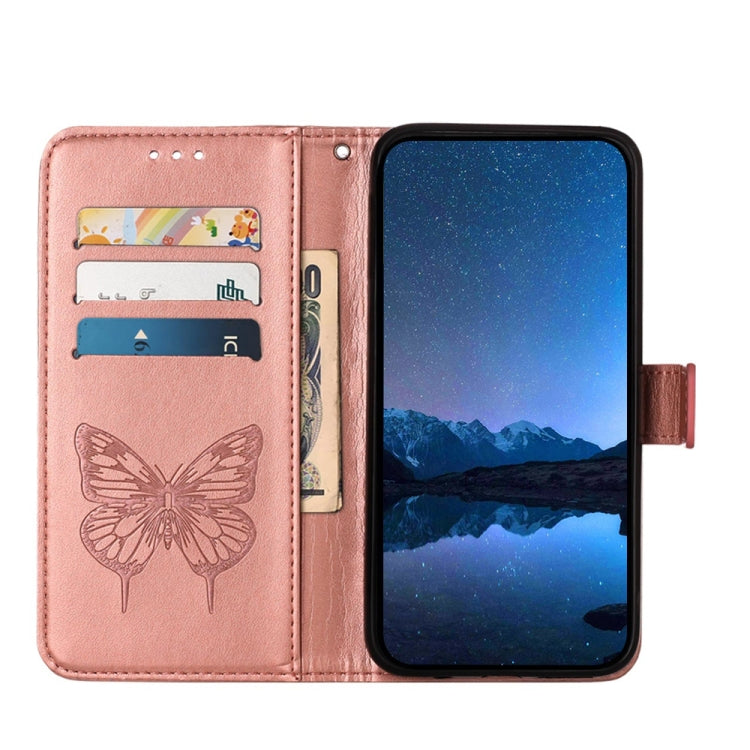 For Huawei Pura 70 Embossed Butterfly Leather Phone Case(Rose Gold) - Huawei Cases by PMC Jewellery | Online Shopping South Africa | PMC Jewellery | Buy Now Pay Later Mobicred