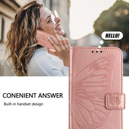 For Huawei Pura 70 Embossed Butterfly Leather Phone Case(Rose Gold) - Huawei Cases by PMC Jewellery | Online Shopping South Africa | PMC Jewellery | Buy Now Pay Later Mobicred