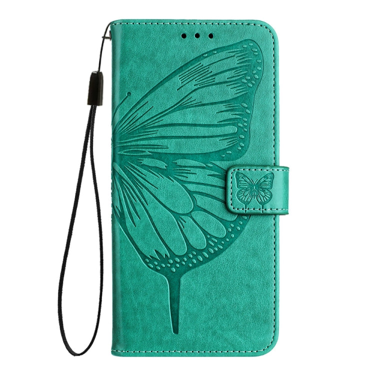 For Huawei Pura 70 Embossed Butterfly Leather Phone Case(Green) - Huawei Cases by PMC Jewellery | Online Shopping South Africa | PMC Jewellery | Buy Now Pay Later Mobicred