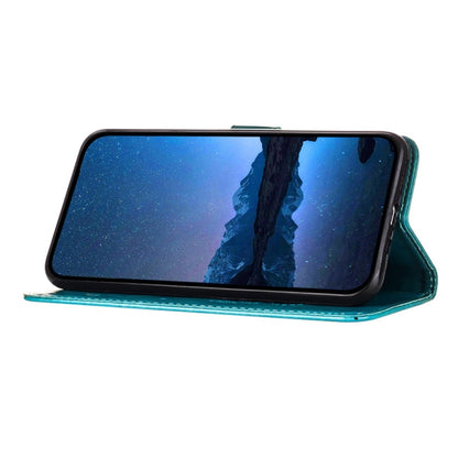 For Huawei Pura 70 Embossed Butterfly Leather Phone Case(Blue) - Huawei Cases by PMC Jewellery | Online Shopping South Africa | PMC Jewellery | Buy Now Pay Later Mobicred