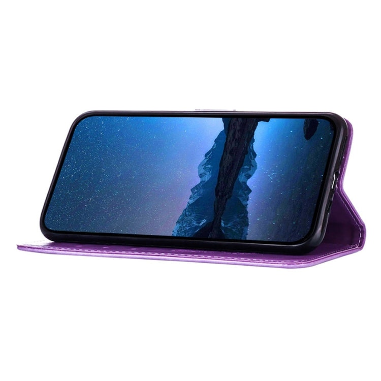 For Huawei Pura 70 Pro Embossed Butterfly Leather Phone Case(Purple) - Huawei Cases by PMC Jewellery | Online Shopping South Africa | PMC Jewellery | Buy Now Pay Later Mobicred