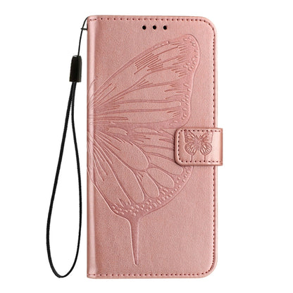 For Honor Magic6 Pro 5G Global Embossed Butterfly Leather Phone Case(Rose Gold) - Honor Cases by PMC Jewellery | Online Shopping South Africa | PMC Jewellery | Buy Now Pay Later Mobicred