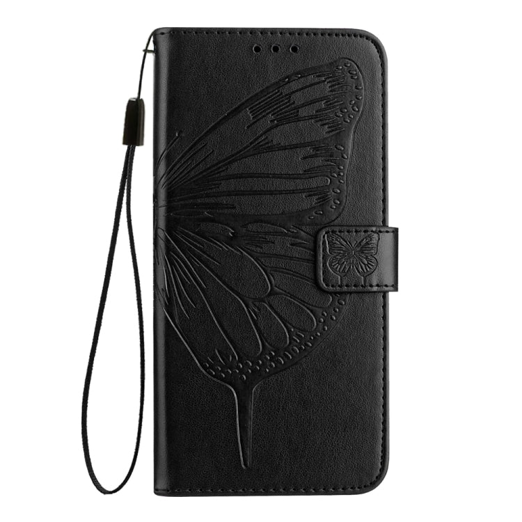 For Honor Magic6 Pro 5G Global Embossed Butterfly Leather Phone Case(Black) - Honor Cases by PMC Jewellery | Online Shopping South Africa | PMC Jewellery | Buy Now Pay Later Mobicred