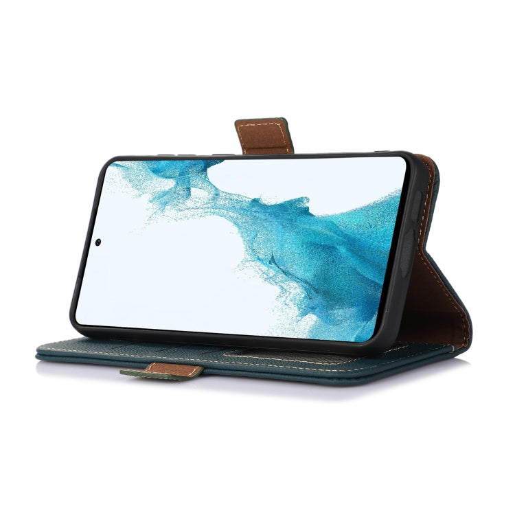 For Google Pixel 9 Pro Side-Magnetic TJ Genuine Leather RFID Phone Case(Green) - Google Cases by PMC TechLife | Online Shopping South Africa | PMC TechLife | Buy Now Pay Later Mobicred