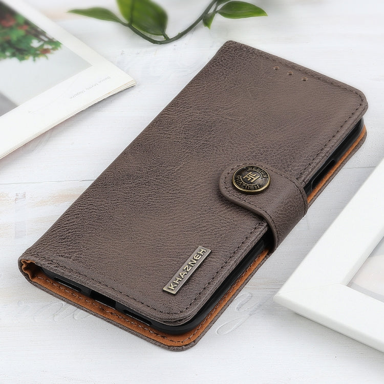 For Google Pixel 9 KHAZNEH Cowhide Texture Horizontal Flip Leather Phone Case(Khaki) - Google Cases by PMC TechLife | Online Shopping South Africa | PMC TechLife | Buy Now Pay Later Mobicred