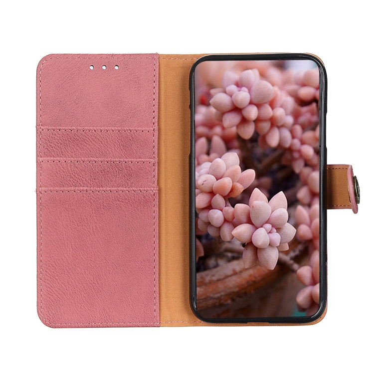 For Google Pixel 10 / 9 KHAZNEH Cowhide Texture Horizontal Flip Leather Phone Case(Pink) - Google Cases by PMC TechLife | Online Shopping South Africa | PMC TechLife | Buy Now Pay Later Mobicred
