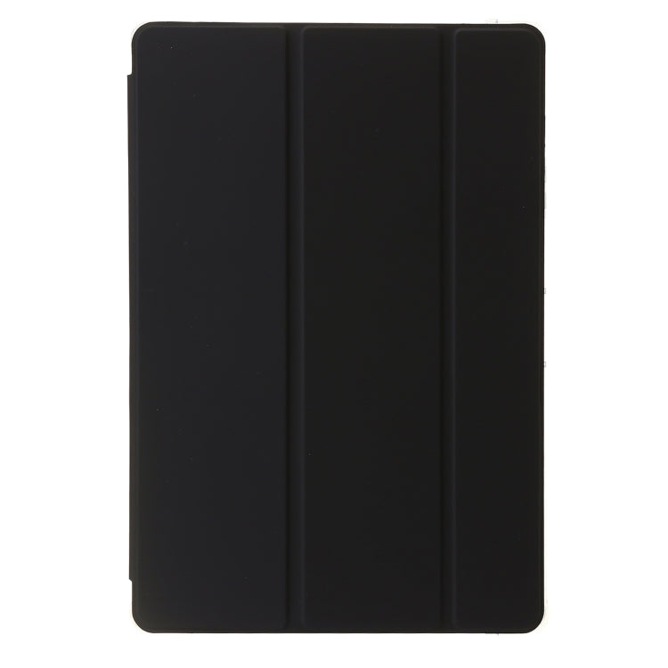 For Samsung Galaxy Tab S10 FE / S9 FE / S9 3-Fold Clear Acrylic Leather Tablet Case(Black) - Galaxy Tab S9 Cases by PMC Jewellery | Online Shopping South Africa | PMC Jewellery | Buy Now Pay Later Mobicred