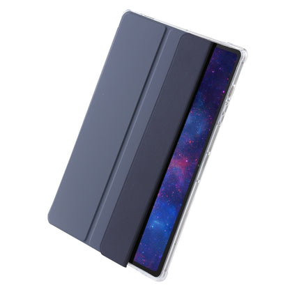 For Samsung Galaxy Tab S9 Ultra/S8 Ultra 3-Fold Clear Acrylic Leather Tablet Case(Lavender) - Galaxy Tab S9 Ultra Cases by PMC Jewellery | Online Shopping South Africa | PMC Jewellery | Buy Now Pay Later Mobicred