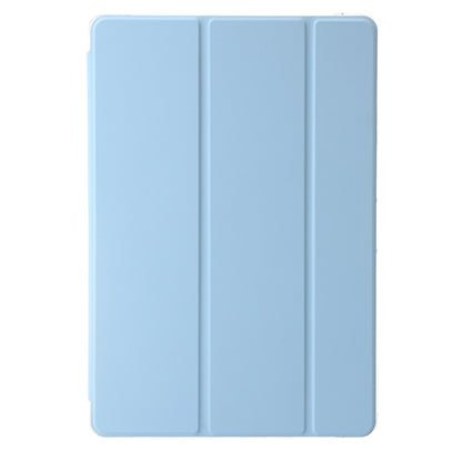 For Samsung Galaxy Tab S10 Ultra 3-Fold Clear Acrylic Leather Tablet Case(Ice Blue) - Tab S10 Ultra Cases by PMC Jewellery | Online Shopping South Africa | PMC Jewellery | Buy Now Pay Later Mobicred