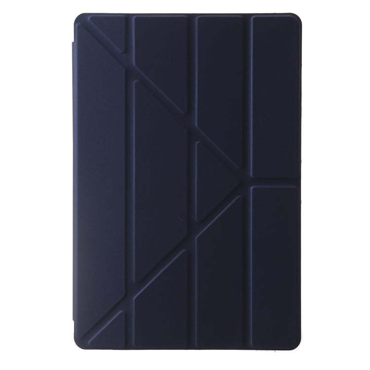 For Samsung Galaxy Tab S10+ / S9+ Clear Acrylic Deformation Leather Tablet Case(Dark Blue) - Tab S10+ Cases by PMC Jewellery | Online Shopping South Africa | PMC Jewellery | Buy Now Pay Later Mobicred