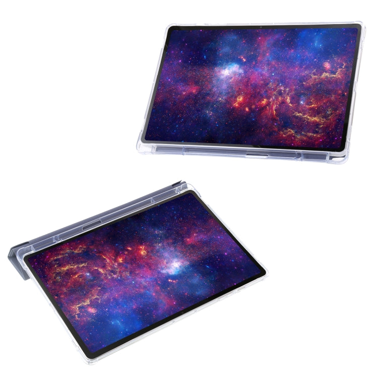 For Samsung Galaxy Tab S9 FE Clear Acrylic Deformation Leather Tablet Case(Lavender) - Galaxy Tab S9 FE by PMC TechLife | Online Shopping South Africa | PMC TechLife