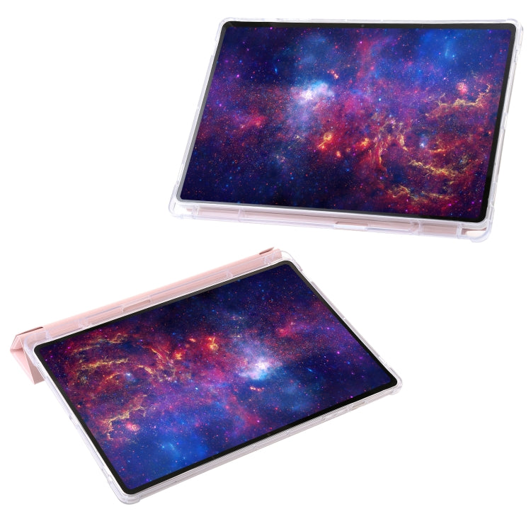 For Samsung Galaxy Tab S10 FE / S9 FE Clear Acrylic Deformation Leather Tablet Case(Pink) - free shipping - PMC TechLife - Order now!