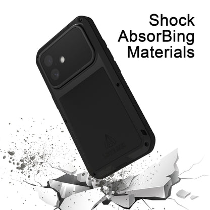 For iPhone 16 LOVE MEI Metal Shockproof Life Waterproof Dustproof Phone Case(Army Green) - iPhone 16 Cases by LOVE MEI | Online Shopping South Africa | PMC Jewellery | Buy Now Pay Later Mobicred