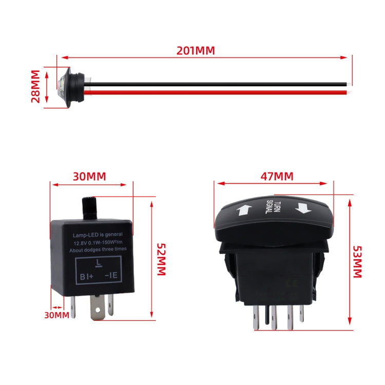 CP-4333 ATV UTV Turn Signal Light Horn Fuse Relay Kit - Car Light Accessories by PMC TechLife | Online Shopping South Africa | PMC TechLife | Buy Now Pay Later Mobicred