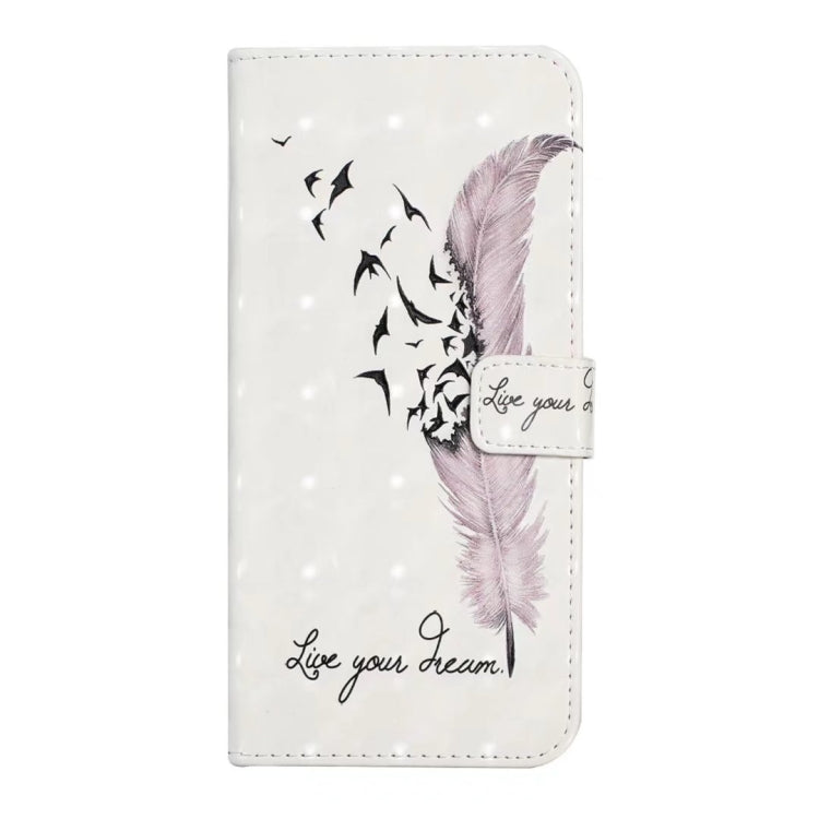 For iPhone 16 Pro Oil Embossed 3D Drawing Leather Phone Case(Feather) - iPhone 16 Pro Cases by PMC TechLife | Online Shopping South Africa | PMC TechLife | Buy Now Pay Later Mobicred