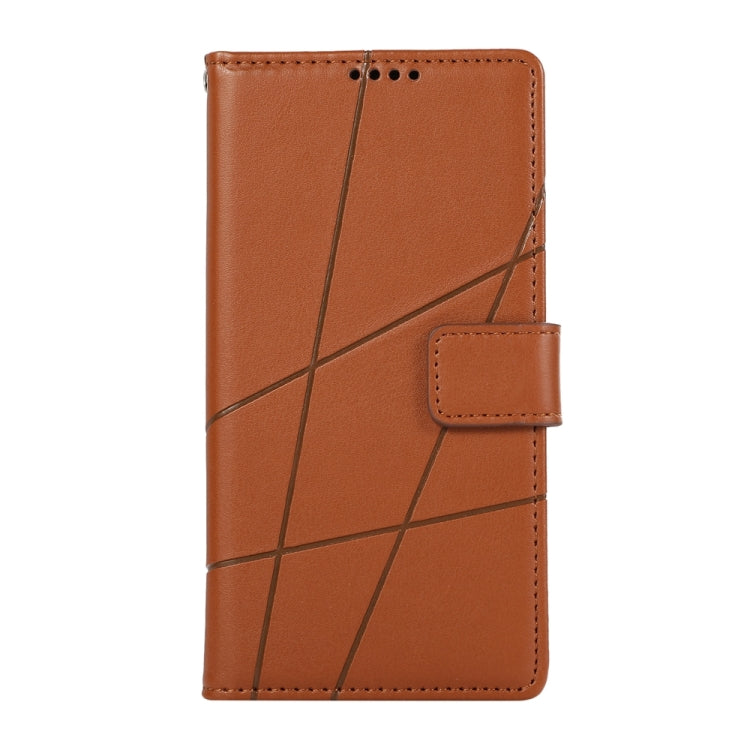 For Xiaomi 14 Ultra PU Genuine Leather Texture Embossed Line Phone Case(Brown) - 14 Ultra Cases by PMC TechLife | Online Shopping South Africa | PMC TechLife | Buy Now Pay Later Mobicred