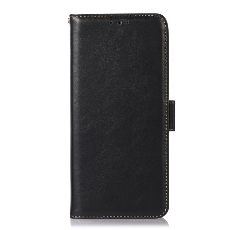 For Xiaomi Redmi K70E/Poco X6 Pro Magnetic Crazy Horse Texture Genuine Leather RFID Phone Case(Black) - K70E Cases by PMC Jewellery | Online Shopping South Africa | PMC Jewellery | Buy Now Pay Later Mobicred