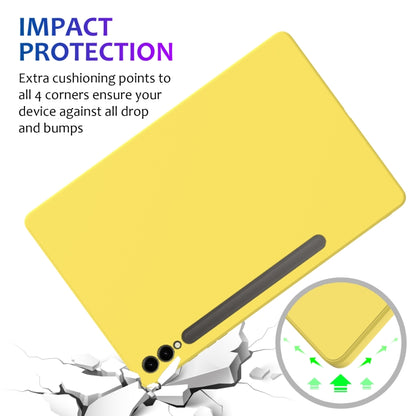 For Samsung Galaxy Tab S9+ Pure Color Liquid Silicone Shockproof Tablet Case(Yellow) - Galaxy Tab S9+ Cases by PMC Jewellery | Online Shopping South Africa | PMC Jewellery | Buy Now Pay Later Mobicred