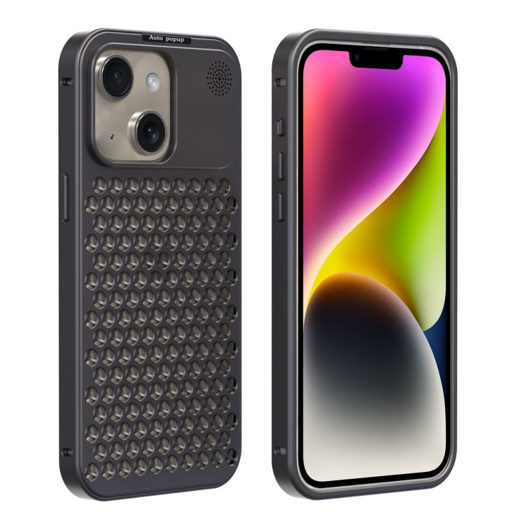 For iPhone 14 R-JUST RJ58 Aromatherapy Metal Cooling Phone Case(Grey) - iPhone 14 Cases by R-JUST | Online Shopping South Africa | PMC Jewellery