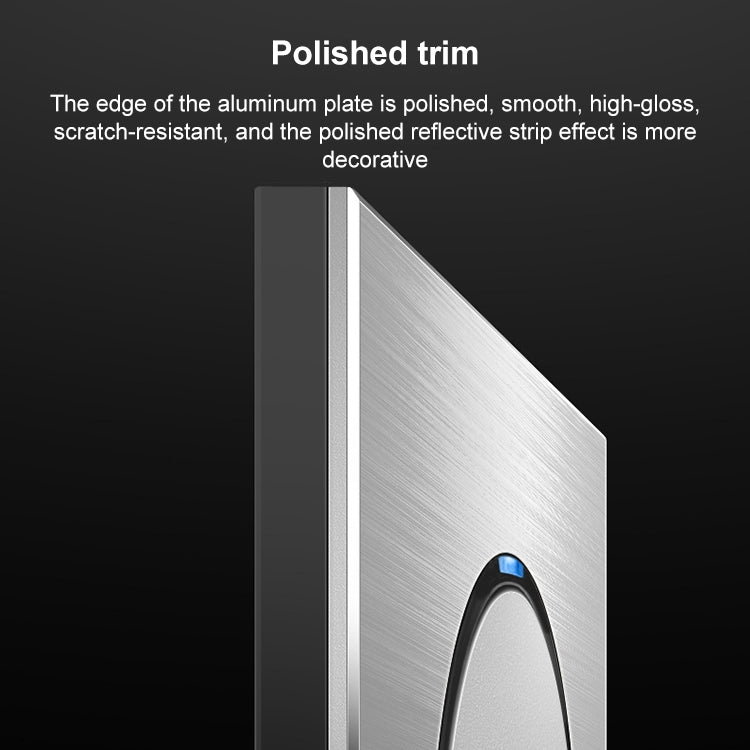 86mm Gray Aluminum Wire Drawing LED Switch Panel, Style:Telephone Socket - Switch by PMC TechLife | Online Shopping South Africa | PMC TechLife | Buy Now Pay Later Mobicred