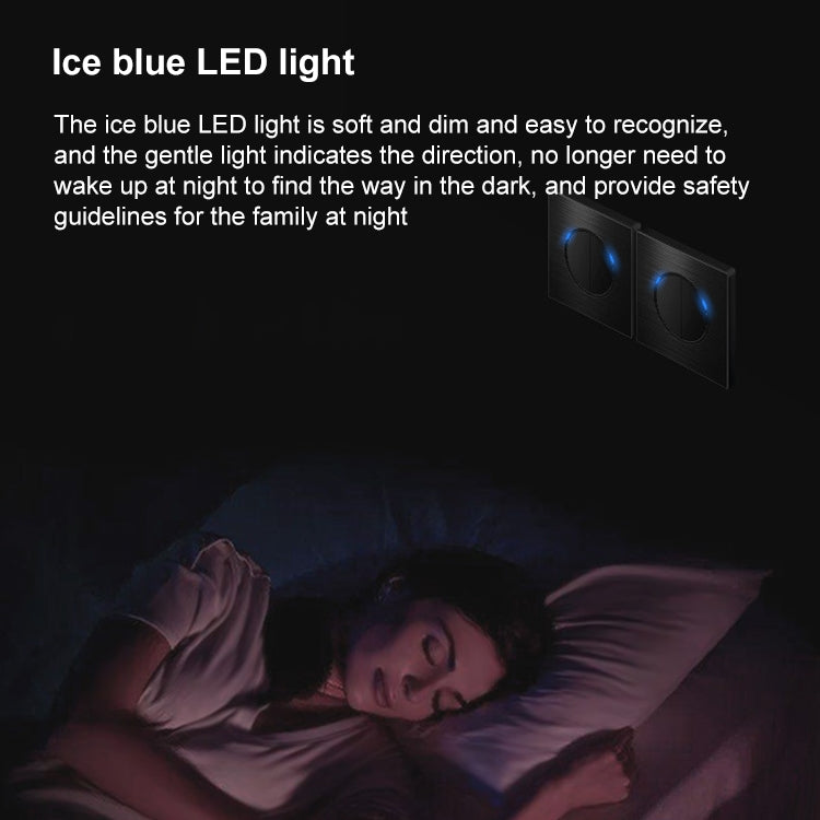 86mm Gray Aluminum Wire Drawing LED Switch Panel, Style:Five-hole USB Socket - free shipping - PMC Jewellery - Order now!