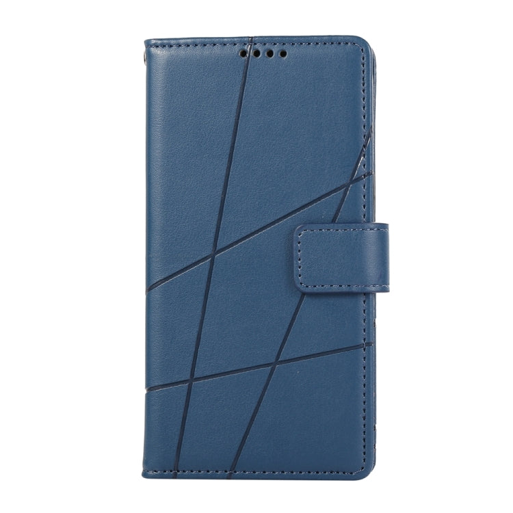 For Google Pixel 9 Pro PU Genuine Leather Texture Embossed Line Phone Case(Blue) - Google Cases by PMC Jewellery | Online Shopping South Africa | PMC Jewellery | Buy Now Pay Later Mobicred