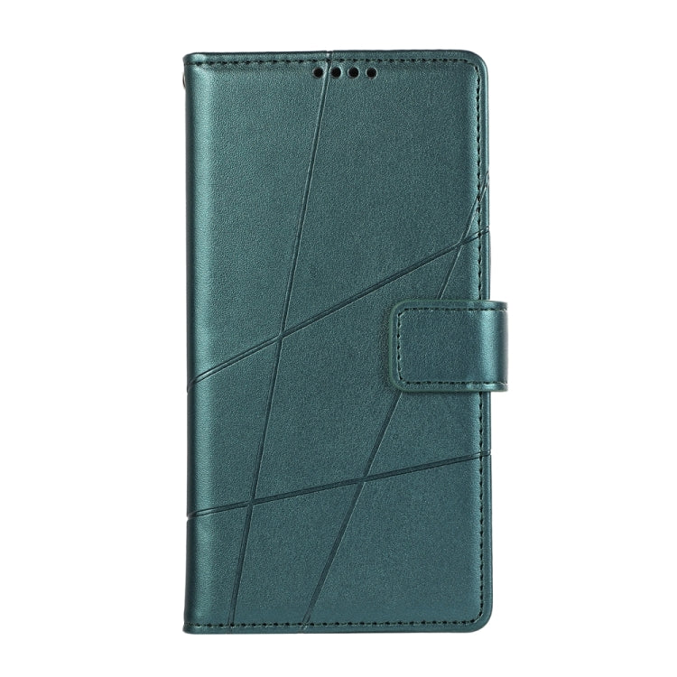 For Google Pixel 9 Pro PU Genuine Leather Texture Embossed Line Phone Case(Green) - Google Cases by PMC Jewellery | Online Shopping South Africa | PMC Jewellery | Buy Now Pay Later Mobicred