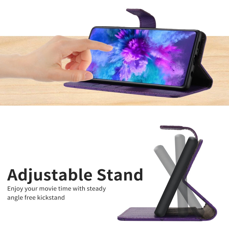 For iPhone 16 Plus Rhombic Grid Texture Leather Phone Case(Purple) - iPhone 16 Plus Cases by PMC TechLife | Online Shopping South Africa | PMC TechLife | Buy Now Pay Later Mobicred