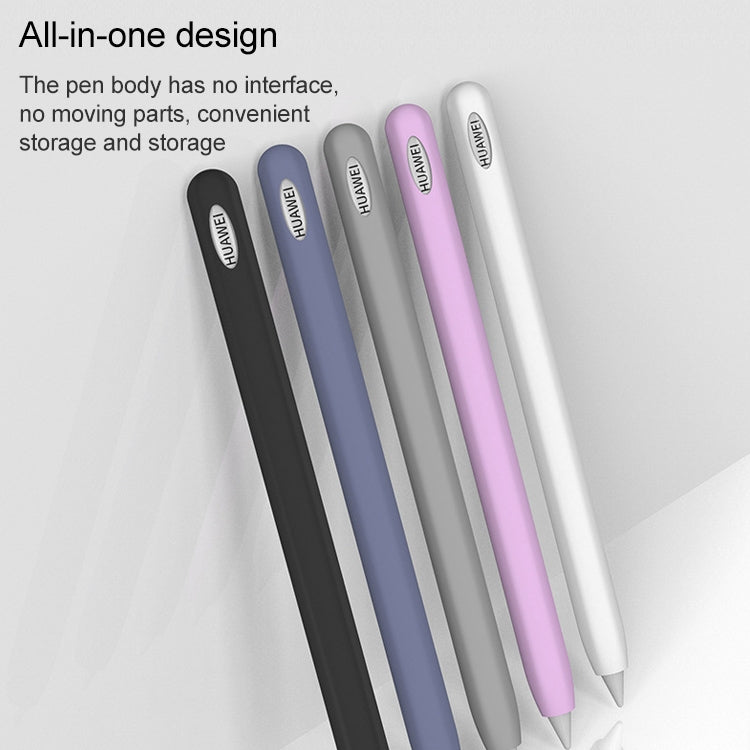 For Huawei M-pencil Stylus Touch Pen Integrated Non-slip Silicone Protective Cover(Gray) - Pencil Accessories by PMC Jewellery | Online Shopping South Africa | PMC Jewellery | Buy Now Pay Later Mobicred