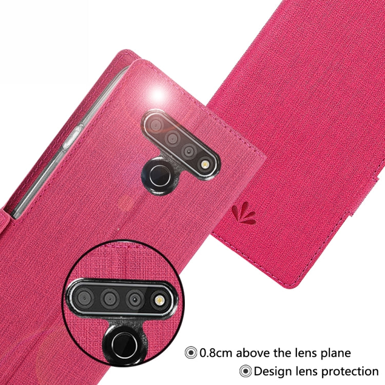 For LG Stylo 6 ViLi Side Button Magnetic Suction Type Shockproof TPU + PU Horizontal Flip Protective Case with Card Slot & Holder & Wallet(Rose Red) - LG by ViLi | Online Shopping South Africa | PMC Jewellery | Buy Now Pay Later Mobicred