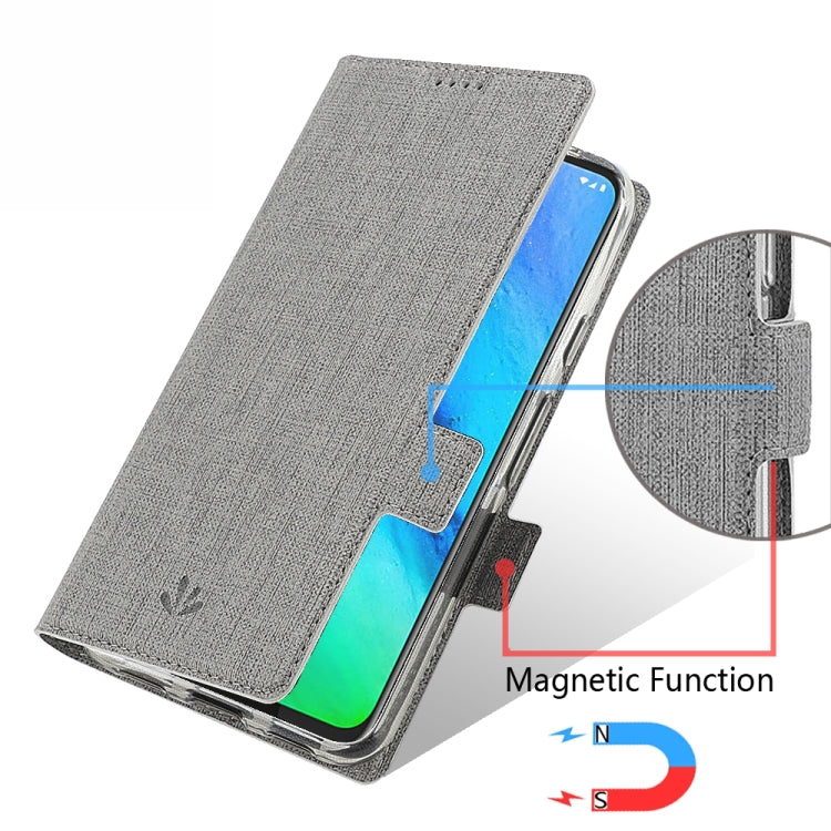 For LG Stylo 6 ViLi Side Button Magnetic Suction Type Shockproof TPU + PU Horizontal Flip Protective Case with Card Slot & Holder & Wallet(Grey) - LG by ViLi | Online Shopping South Africa | PMC Jewellery | Buy Now Pay Later Mobicred