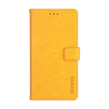 For DOOGEE X95 idewei Crazy Horse Texture Horizontal Flip Leather Case with Holder & Card Slots & Wallet(Yellow) - More Brand by idewei | Online Shopping South Africa | PMC Jewellery | Buy Now Pay Later Mobicred
