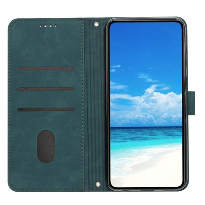 For Xiaomi Redmi K70 / K70 Pro Skin Feel Heart Embossed Leather Phone Case with Long Lanyard(Green) - K70 Pro Cases by PMC Jewellery | Online Shopping South Africa | PMC Jewellery | Buy Now Pay Later Mobicred