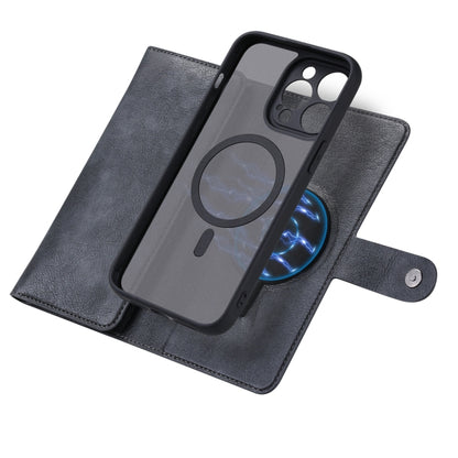 For iPhone 15 Pro Max ViLi GV Series MagSafe Magnetic Zipper Leather Phone Case(Black) - iPhone 15 Pro Max Cases by ViLi | Online Shopping South Africa | PMC Jewellery | Buy Now Pay Later Mobicred