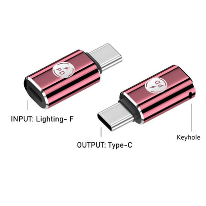 PD27W USB-C / Type-C to 8 Pin Adapter(Rose Red) - Converter & Adapter by PMC Jewellery | Online Shopping South Africa | PMC Jewellery | Buy Now Pay Later Mobicred