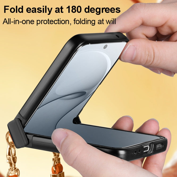 For Huawei nova Flip SULADA Elegant Rhombic Texture Folding Phone Case with Lanyard(Black) - free shipping - PMC TechLife - Order now!
