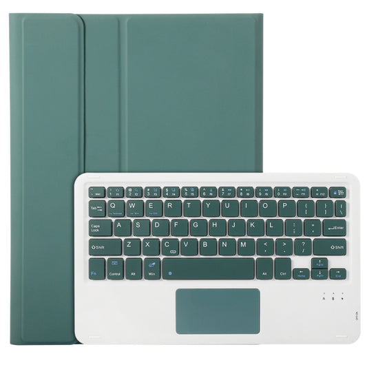 For Samsung Galaxy Tab A9+ X210/X215/X215 A09B-A Candy Color TPU Touch Bluetooth Keyboard Leather Tablet Case with Pen Holder(Dark Green) - Samsung Keyboard by PMC Jewellery | Online Shopping South Africa | PMC Jewellery