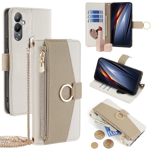 For Tecno Pova 4 Crossbody Litchi Texture Leather Phone Case(White) - Tecno Cases by PMC Jewellery | Online Shopping South Africa | PMC Jewellery | Buy Now Pay Later Mobicred