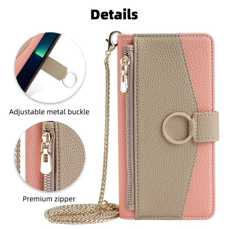 For Nokia C12 Crossbody Litchi Texture Leather Phone Case(Pink) - Nokia Cases by PMC TechLife | Online Shopping South Africa | PMC TechLife | Buy Now Pay Later Mobicred