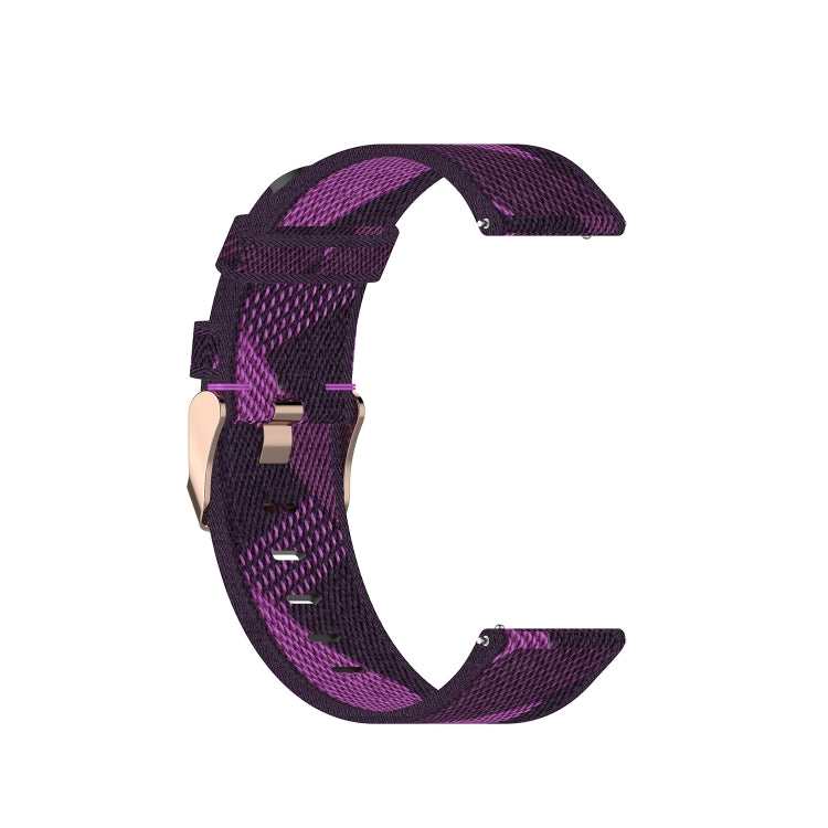20mm Universal Stripe Weave Nylon Watch Band(Purple) - free shipping - PMc TechLife - Order now!