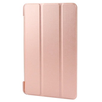 For Samsung Galaxy Tab A9 Tri-fold Holder Flip Horizontal Flip TPU Leather Tablet Case(Rose Gold) - Galaxy Tab A9 by PMC Jewellery | Online Shopping South Africa | PMC Jewellery