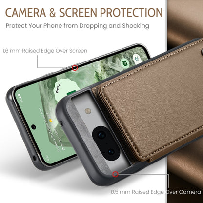 For Google Pixel 8a CaseMe C22 Card Slots Holder RFID Anti-theft Phone Case(Brown) - Google Cases by CaseMe | Online Shopping South Africa | PMC Jewellery | Buy Now Pay Later Mobicred