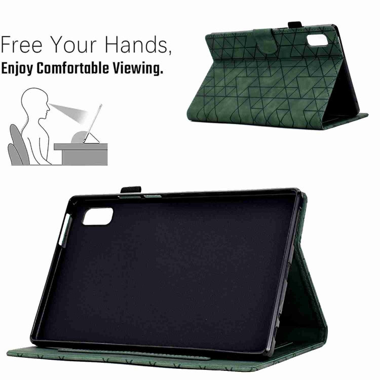 For Lenovo Tab M9 Rhombus TPU Smart Leather Tablet Case(Green) - Lenovo by PMC Jewellery | Online Shopping South Africa | PMC Jewellery | Buy Now Pay Later Mobicred