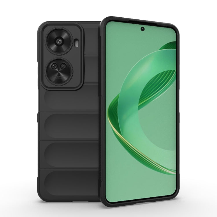 For Huawei nova 11 SE Magic Shield TPU + Flannel Phone Case(Black) - Huawei Cases by PMC TechLife | Online Shopping South Africa | PMC TechLife | Buy Now Pay Later Mobicred