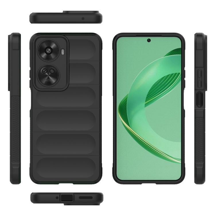 For Huawei nova 11 SE Magic Shield TPU + Flannel Phone Case(Black) - Huawei Cases by PMC TechLife | Online Shopping South Africa | PMC TechLife | Buy Now Pay Later Mobicred