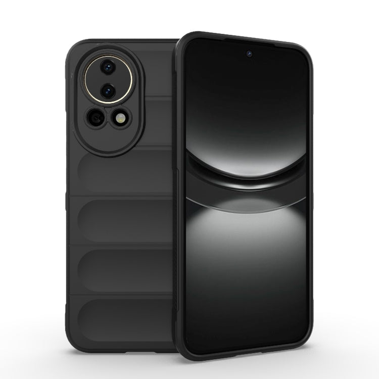 For Huawei nova 12 5G Magic Shield TPU + Flannel Phone Case(Black) - Huawei Cases by PMC TechLife | Online Shopping South Africa | PMC TechLife | Buy Now Pay Later Mobicred