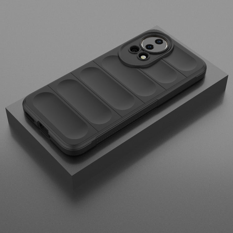 For Huawei nova 12 5G Magic Shield TPU + Flannel Phone Case(Black) - Huawei Cases by PMC TechLife | Online Shopping South Africa | PMC TechLife | Buy Now Pay Later Mobicred