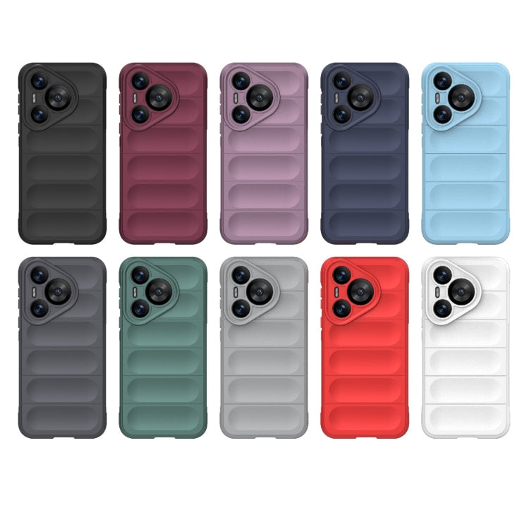 For Huawei Pura 70 Magic Shield TPU + Flannel Phone Case(Grey) - Huawei Cases by PMC TechLife | Online Shopping South Africa | PMC TechLife | Buy Now Pay Later Mobicred