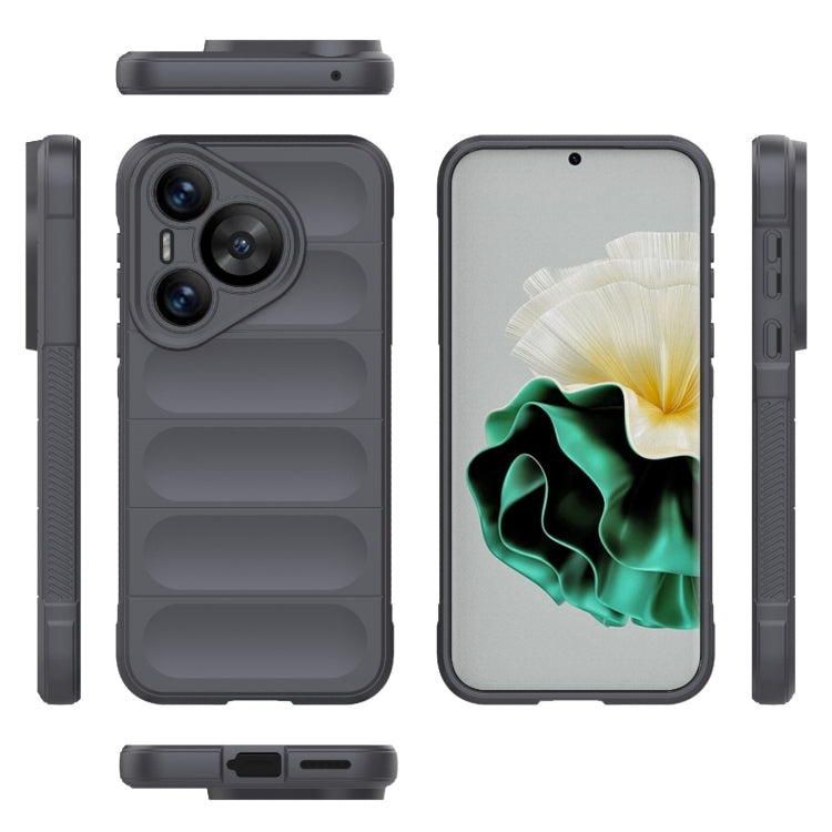 For Huawei Pura 70 Magic Shield TPU + Flannel Phone Case(Dark Grey) - Huawei Cases by PMC TechLife | Online Shopping South Africa | PMC TechLife | Buy Now Pay Later Mobicred