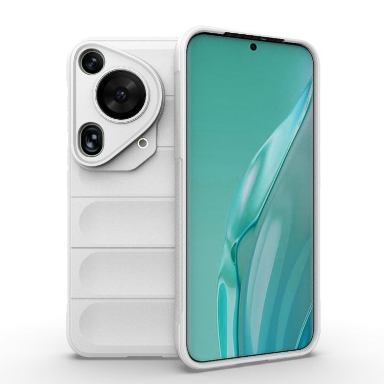 For Huawei Pura 70 Ultra Magic Shield TPU + Flannel Phone Case(White) - Huawei Cases by PMC Jewellery | Online Shopping South Africa | PMC Jewellery | Buy Now Pay Later Mobicred